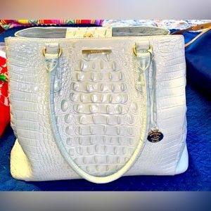 Brahmin croc embossed tote